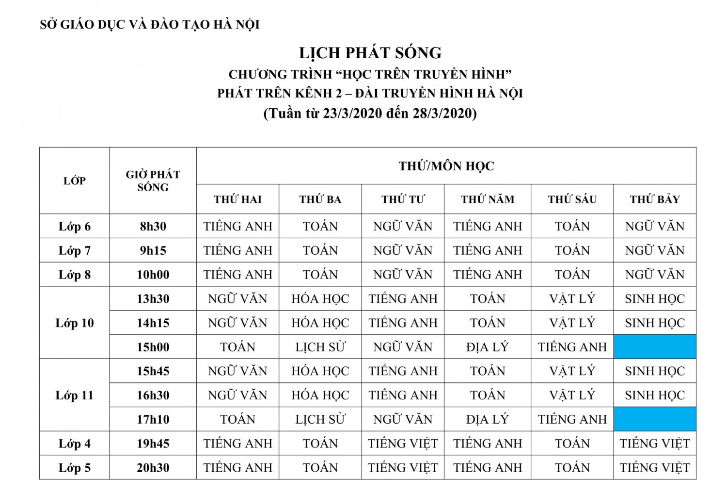 1 Đài PT TH LỊCH PHÁT SONG TRÊN HTV KÊNH 1 VÀ KÊNH 2 Dành cho cả 3 cấp học (1) 4